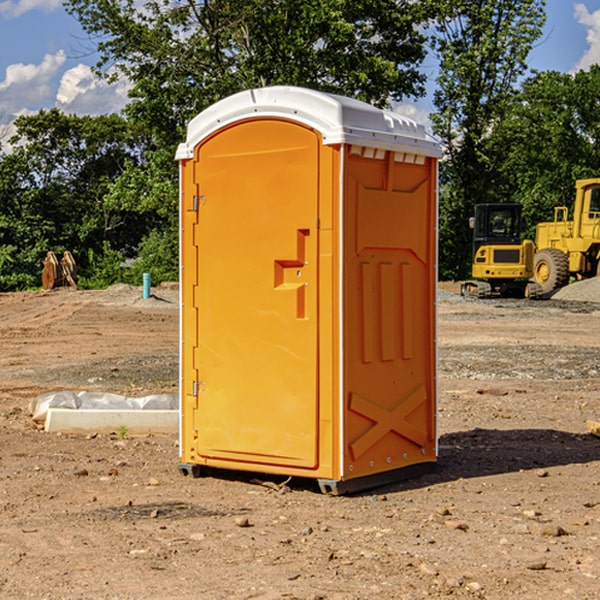 how often are the portable restrooms cleaned and serviced during a rental period in Hunlock Creek PA